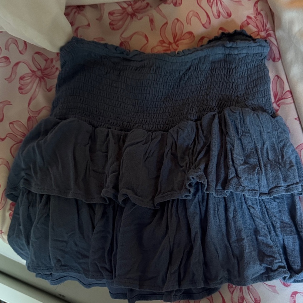 Blue Ruffled Women's Skirt